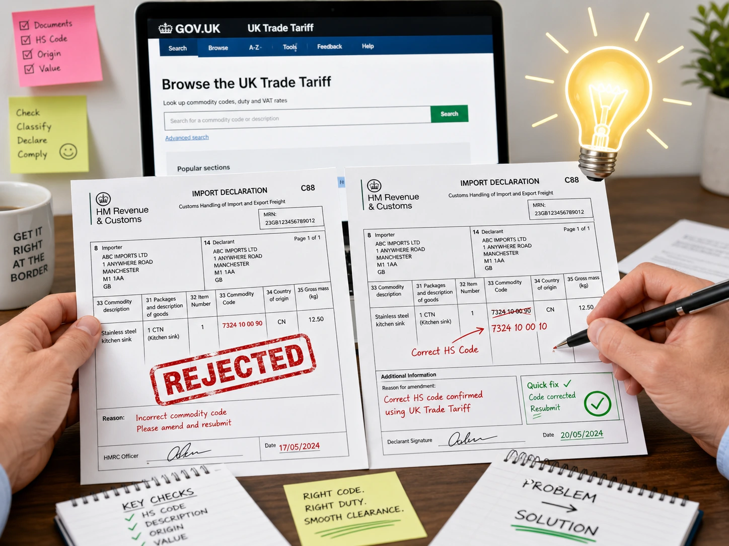 Customs Declaration Rejected? Fix & Refile in 2 Hours